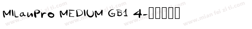 MILanPro MEDIUM GB1 4字体转换